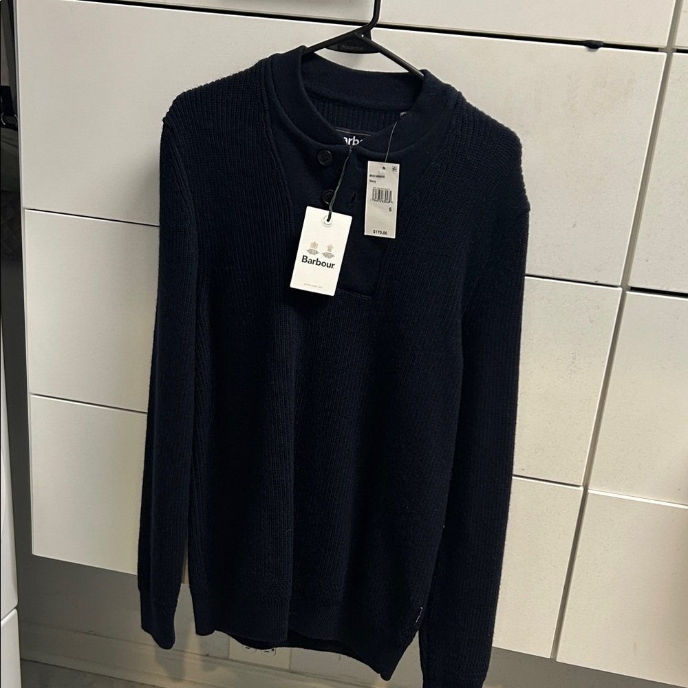 Barbour Men's Navy Crewneck Sweater